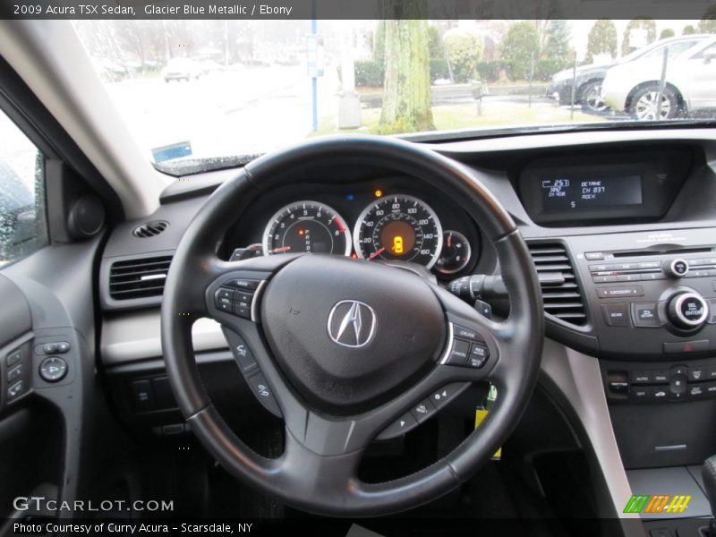 Glacier Blue Metallic / Ebony 2009 Acura TSX Sedan