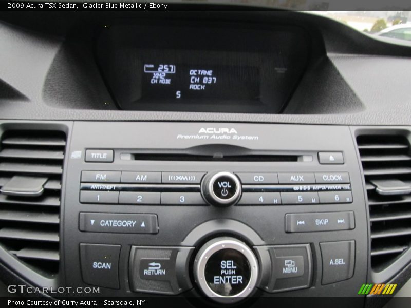 Glacier Blue Metallic / Ebony 2009 Acura TSX Sedan