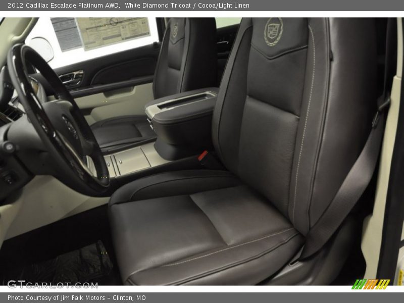  2012 Escalade Platinum AWD Cocoa/Light Linen Interior