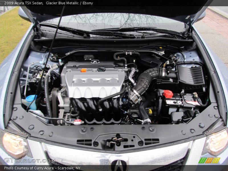 Glacier Blue Metallic / Ebony 2009 Acura TSX Sedan