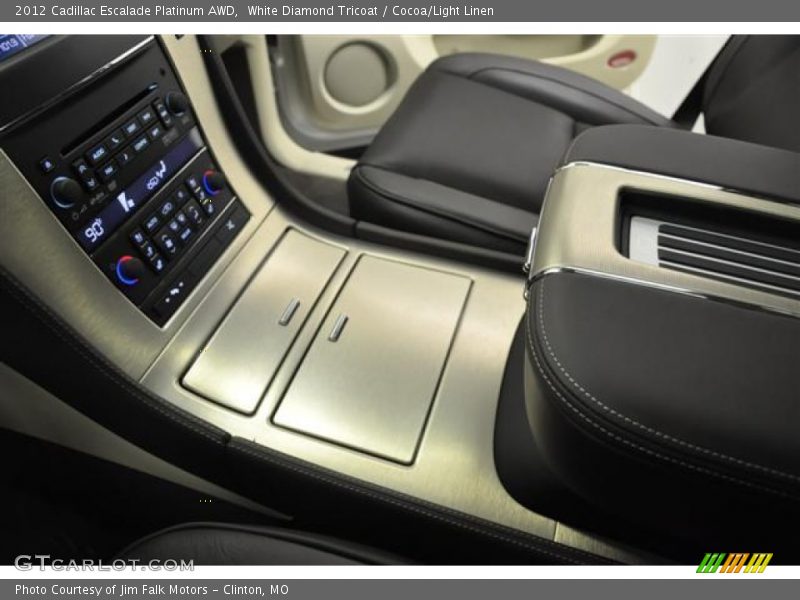 White Diamond Tricoat / Cocoa/Light Linen 2012 Cadillac Escalade Platinum AWD