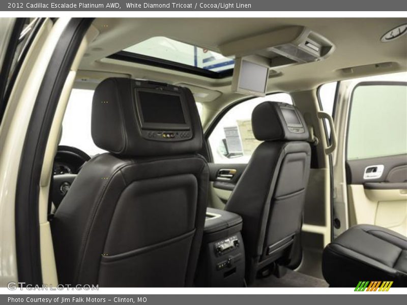 White Diamond Tricoat / Cocoa/Light Linen 2012 Cadillac Escalade Platinum AWD