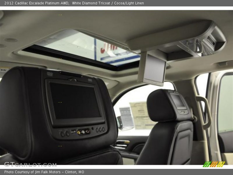 White Diamond Tricoat / Cocoa/Light Linen 2012 Cadillac Escalade Platinum AWD
