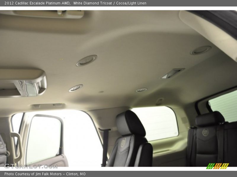 White Diamond Tricoat / Cocoa/Light Linen 2012 Cadillac Escalade Platinum AWD