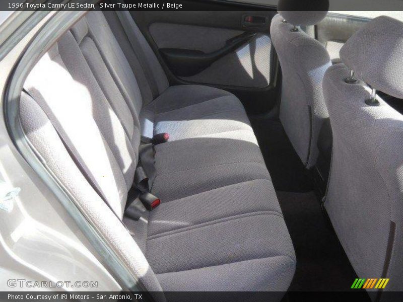 Silver Taupe Metallic / Beige 1996 Toyota Camry LE Sedan