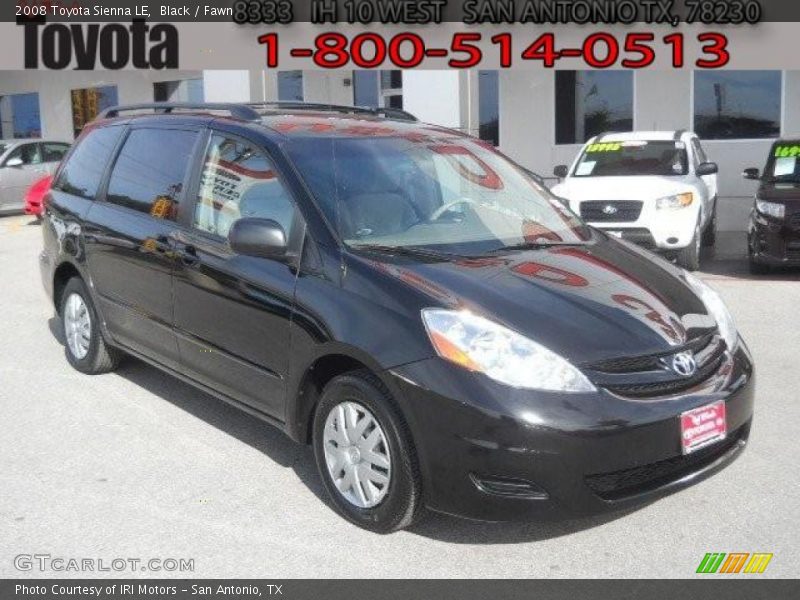 Black / Fawn 2008 Toyota Sienna LE