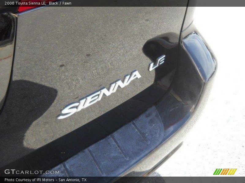 Black / Fawn 2008 Toyota Sienna LE