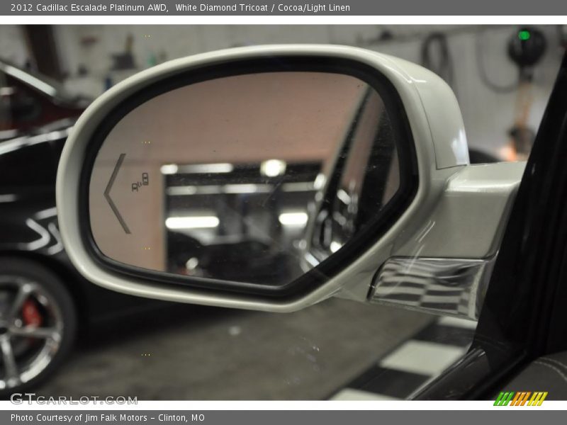 White Diamond Tricoat / Cocoa/Light Linen 2012 Cadillac Escalade Platinum AWD