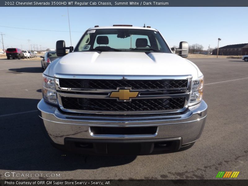 Summit White / Dark Titanium 2012 Chevrolet Silverado 3500HD WT Regular Cab Chassis
