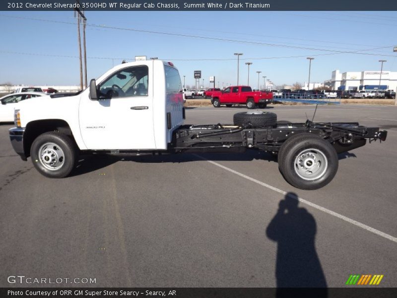 Summit White / Dark Titanium 2012 Chevrolet Silverado 3500HD WT Regular Cab Chassis