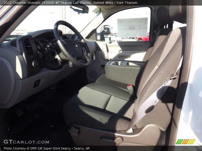 Summit White / Dark Titanium 2012 Chevrolet Silverado 3500HD WT Regular Cab Chassis