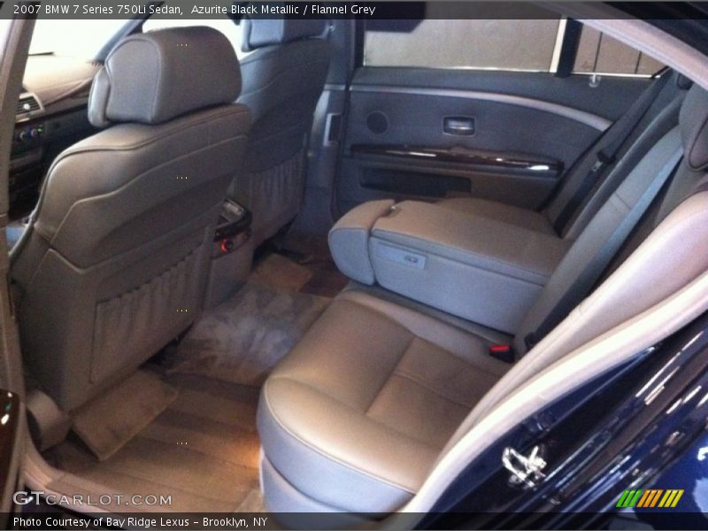 Azurite Black Metallic / Flannel Grey 2007 BMW 7 Series 750Li Sedan