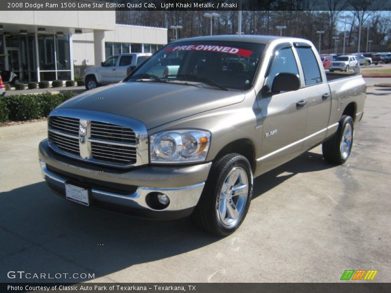 Light Khaki Metallic / Khaki 2008 Dodge Ram 1500 Lone Star Edition Quad Cab