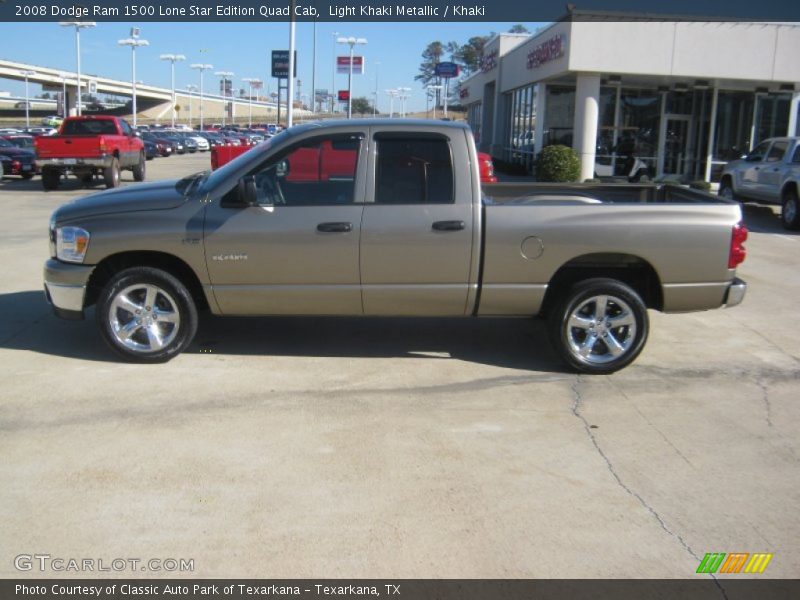 Light Khaki Metallic / Khaki 2008 Dodge Ram 1500 Lone Star Edition Quad Cab