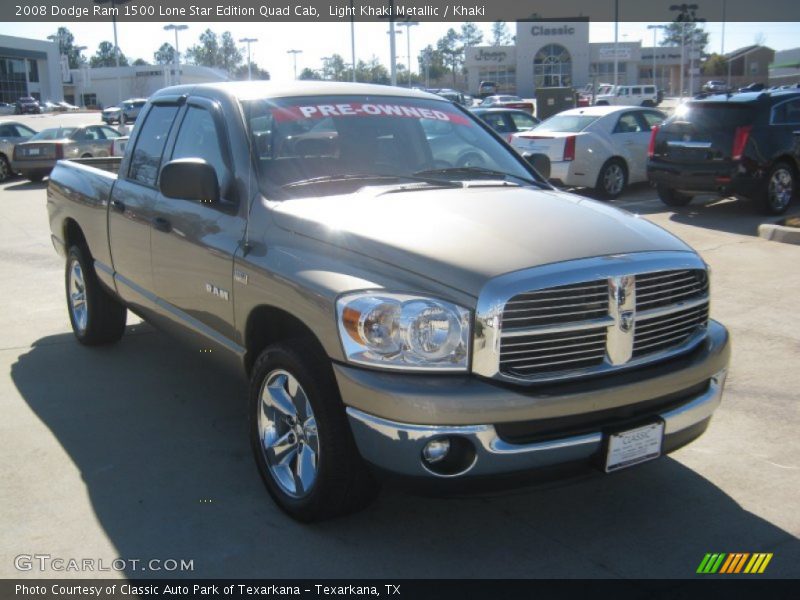 Light Khaki Metallic / Khaki 2008 Dodge Ram 1500 Lone Star Edition Quad Cab