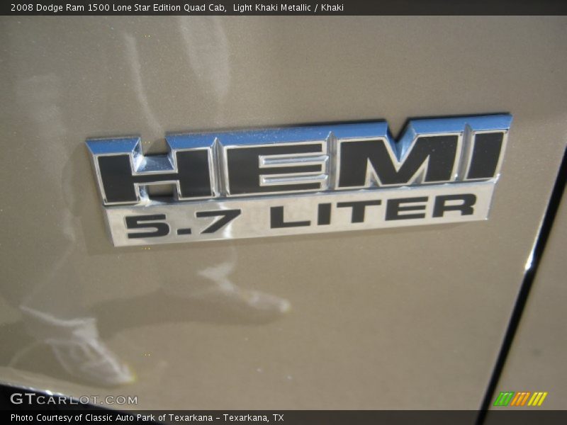 Light Khaki Metallic / Khaki 2008 Dodge Ram 1500 Lone Star Edition Quad Cab