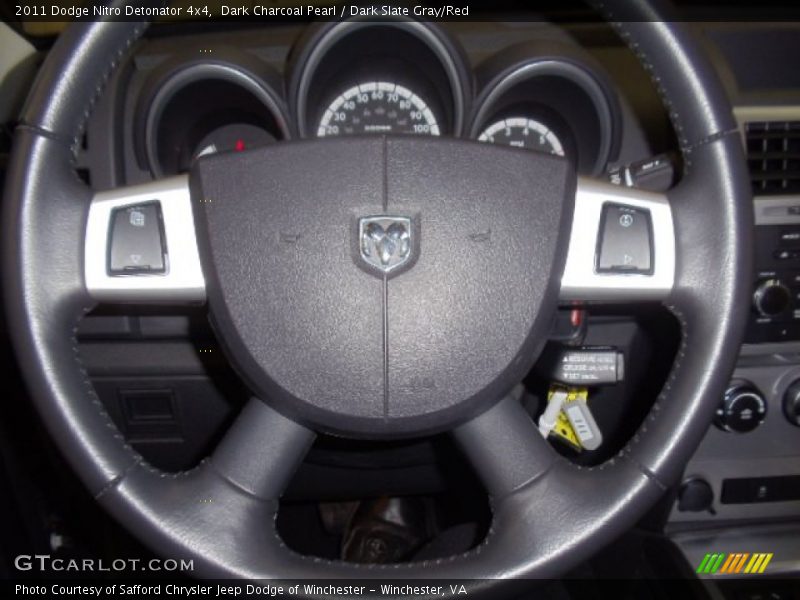 Dark Charcoal Pearl / Dark Slate Gray/Red 2011 Dodge Nitro Detonator 4x4
