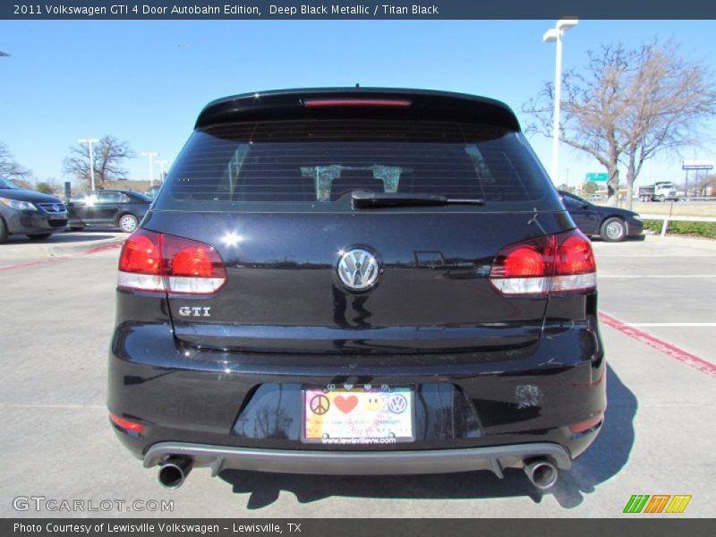 Deep Black Metallic / Titan Black 2011 Volkswagen GTI 4 Door Autobahn Edition