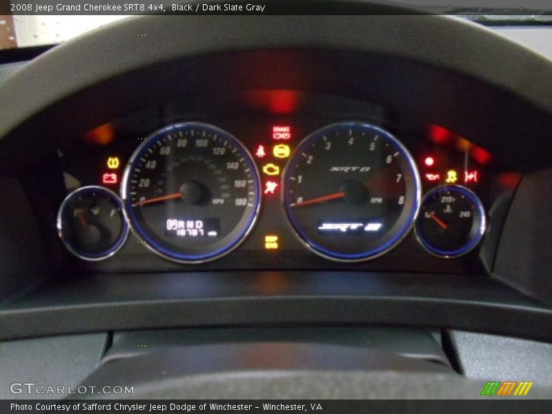 Black / Dark Slate Gray 2008 Jeep Grand Cherokee SRT8 4x4