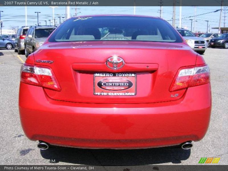 Barcelona Red Metallic / Ash 2007 Toyota Camry LE V6