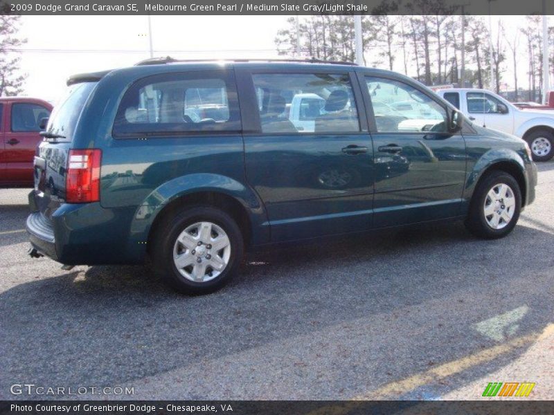 Melbourne Green Pearl / Medium Slate Gray/Light Shale 2009 Dodge Grand Caravan SE