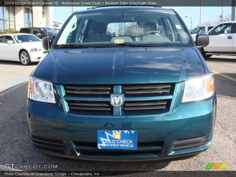 Melbourne Green Pearl / Medium Slate Gray/Light Shale 2009 Dodge Grand Caravan SE
