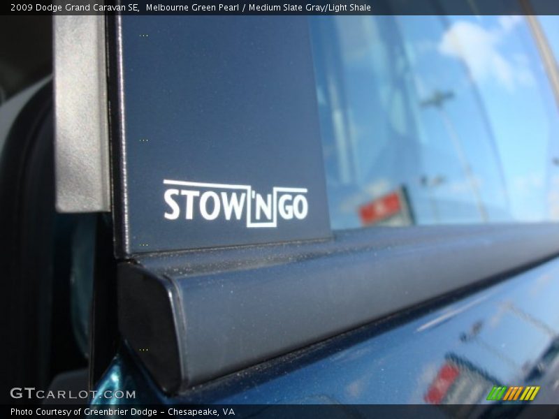 Melbourne Green Pearl / Medium Slate Gray/Light Shale 2009 Dodge Grand Caravan SE