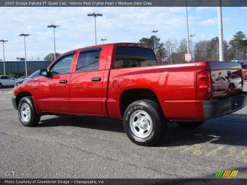  2007 Dakota ST Quad Cab Inferno Red Crystal Pearl