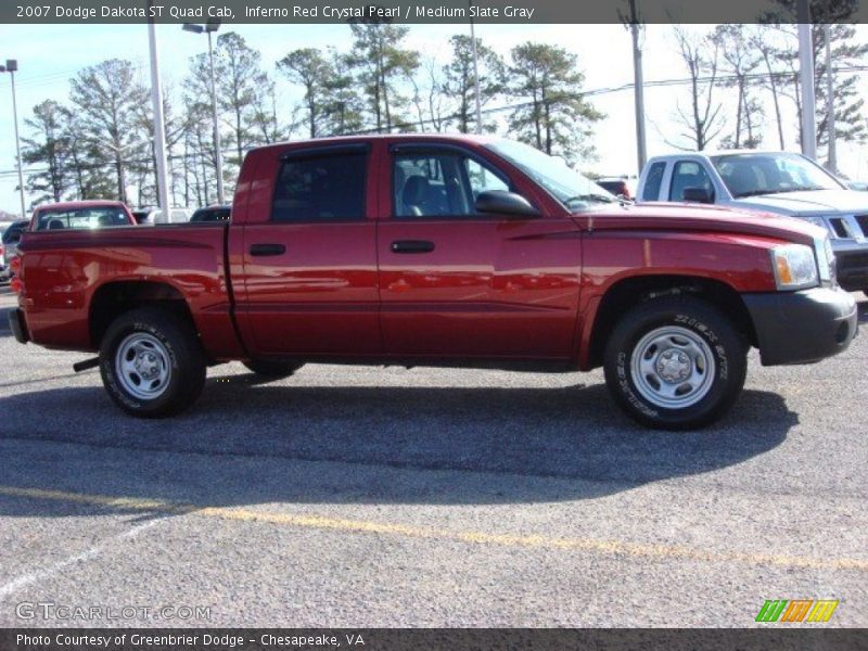 Inferno Red Crystal Pearl / Medium Slate Gray 2007 Dodge Dakota ST Quad Cab