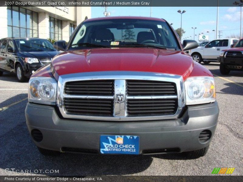 Inferno Red Crystal Pearl / Medium Slate Gray 2007 Dodge Dakota ST Quad Cab