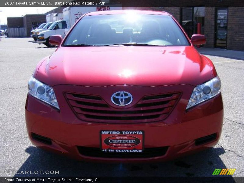 Barcelona Red Metallic / Ash 2007 Toyota Camry LE V6