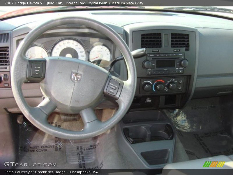 Inferno Red Crystal Pearl / Medium Slate Gray 2007 Dodge Dakota ST Quad Cab