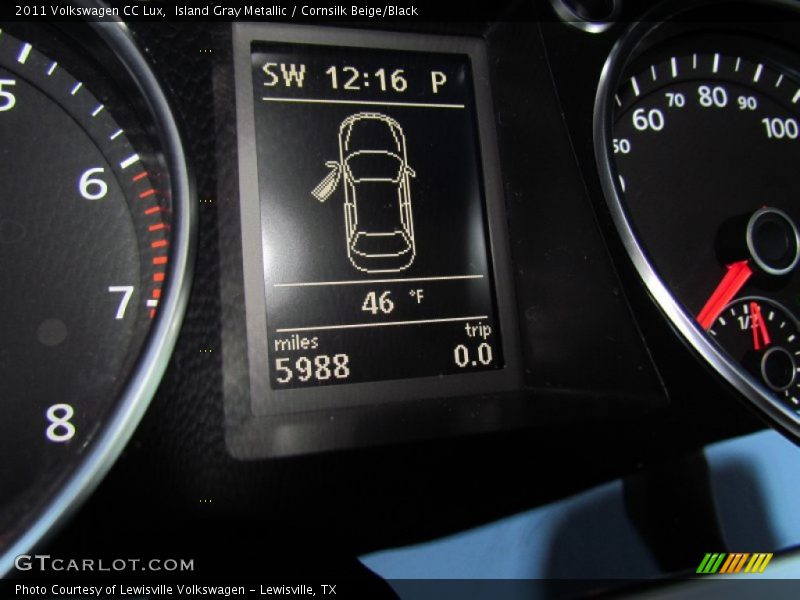 Island Gray Metallic / Cornsilk Beige/Black 2011 Volkswagen CC Lux