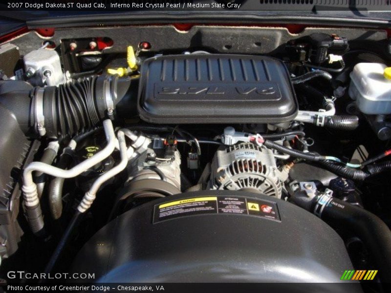 Inferno Red Crystal Pearl / Medium Slate Gray 2007 Dodge Dakota ST Quad Cab