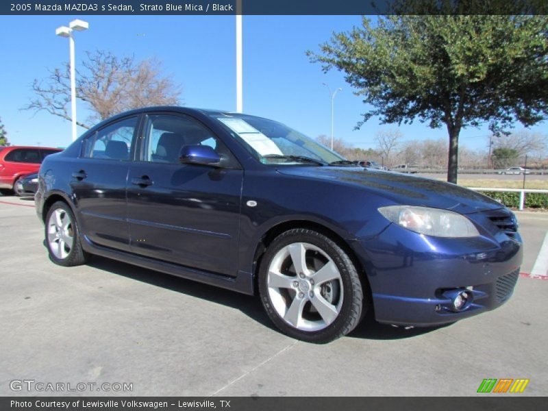 Strato Blue Mica / Black 2005 Mazda MAZDA3 s Sedan