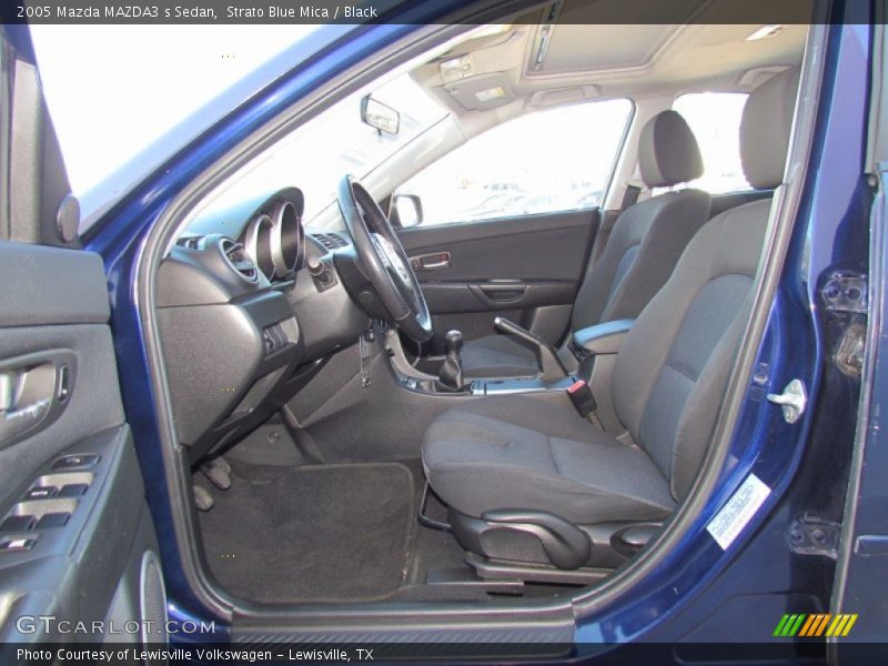 Strato Blue Mica / Black 2005 Mazda MAZDA3 s Sedan