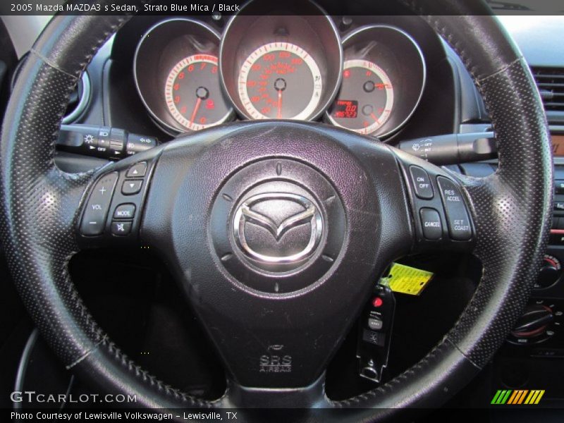 Strato Blue Mica / Black 2005 Mazda MAZDA3 s Sedan