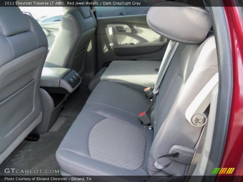 Red Jewel Metallic / Dark Gray/Light Gray 2011 Chevrolet Traverse LT AWD