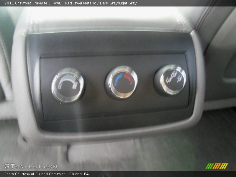 Red Jewel Metallic / Dark Gray/Light Gray 2011 Chevrolet Traverse LT AWD