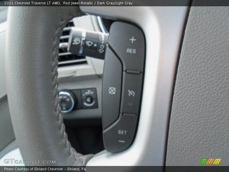 Red Jewel Metallic / Dark Gray/Light Gray 2011 Chevrolet Traverse LT AWD