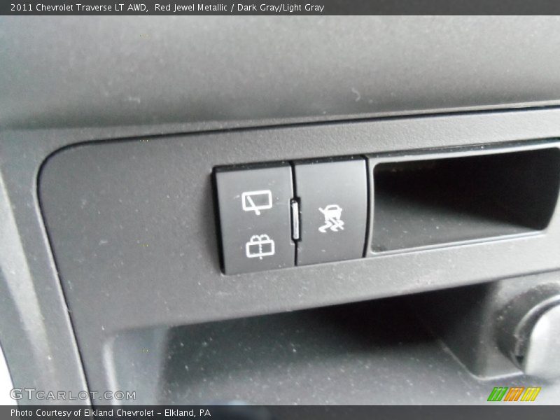 Red Jewel Metallic / Dark Gray/Light Gray 2011 Chevrolet Traverse LT AWD
