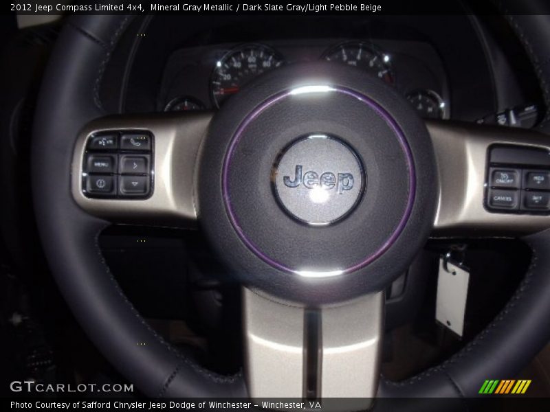 Mineral Gray Metallic / Dark Slate Gray/Light Pebble Beige 2012 Jeep Compass Limited 4x4
