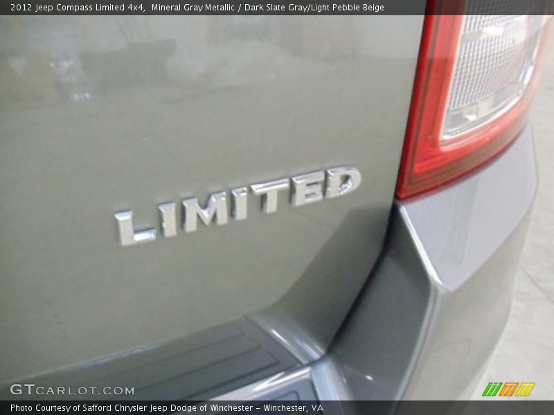 Mineral Gray Metallic / Dark Slate Gray/Light Pebble Beige 2012 Jeep Compass Limited 4x4