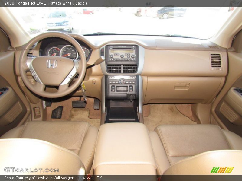 Taffeta White / Saddle 2008 Honda Pilot EX-L