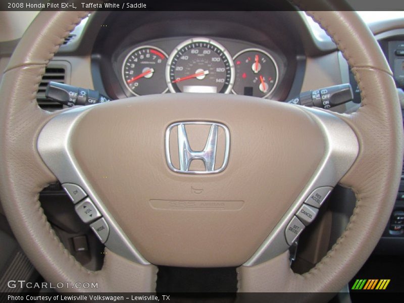 Taffeta White / Saddle 2008 Honda Pilot EX-L