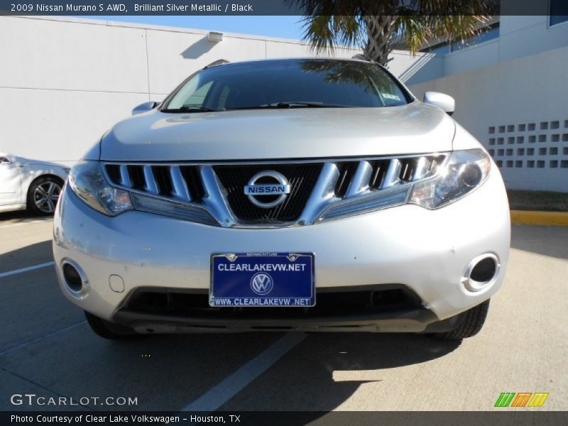 Brilliant Silver Metallic / Black 2009 Nissan Murano S AWD