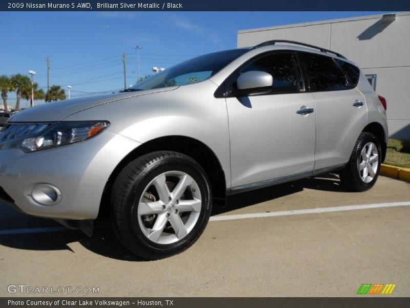 Brilliant Silver Metallic / Black 2009 Nissan Murano S AWD