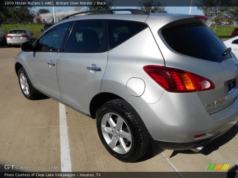 Brilliant Silver Metallic / Black 2009 Nissan Murano S AWD