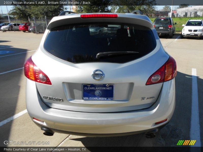 Brilliant Silver Metallic / Black 2009 Nissan Murano S AWD