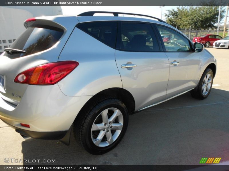 Brilliant Silver Metallic / Black 2009 Nissan Murano S AWD